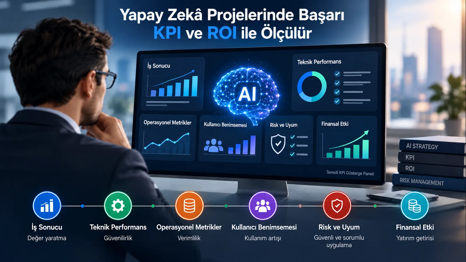 Yapay zekâ projelerinde iş, model, operasyon ve risk KPI göstergeleri